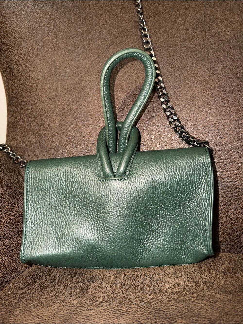 Italian Leather Viral ‘Ribbon’ Bag - Picture 3 of 6